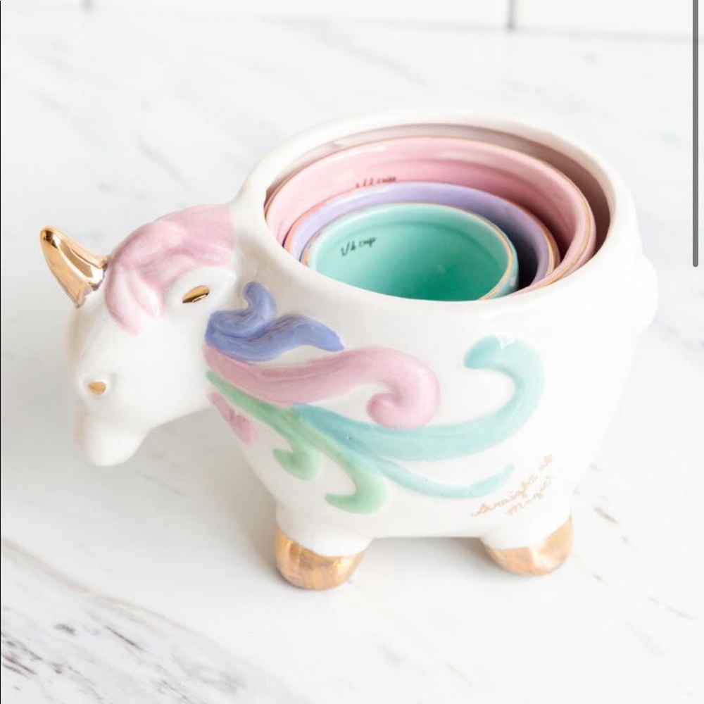Francesca’s unicorn measuring cups NWT
